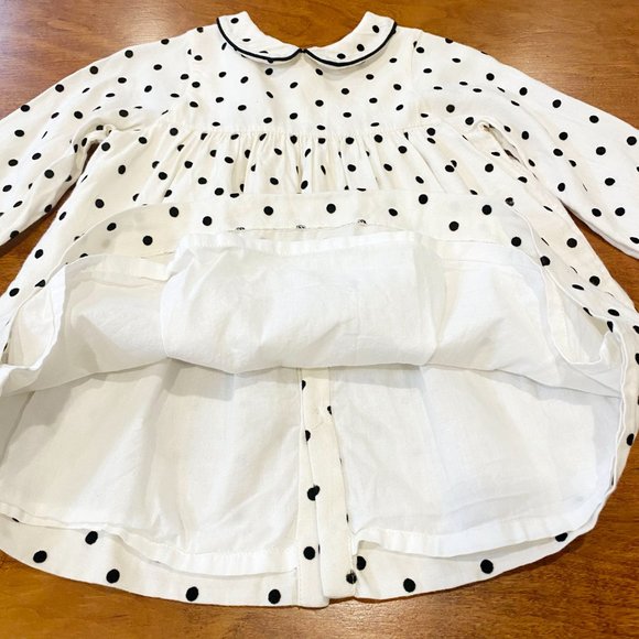 Jacadi White and Black Polka Dot Dress - Picture 4 of 9